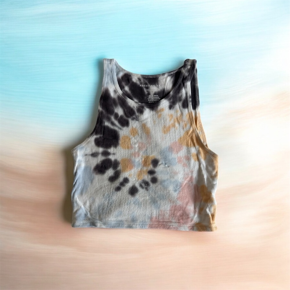 American Eagle Outfitters Multicolor Tie-Dye Crop Top - Picture 1 of 3